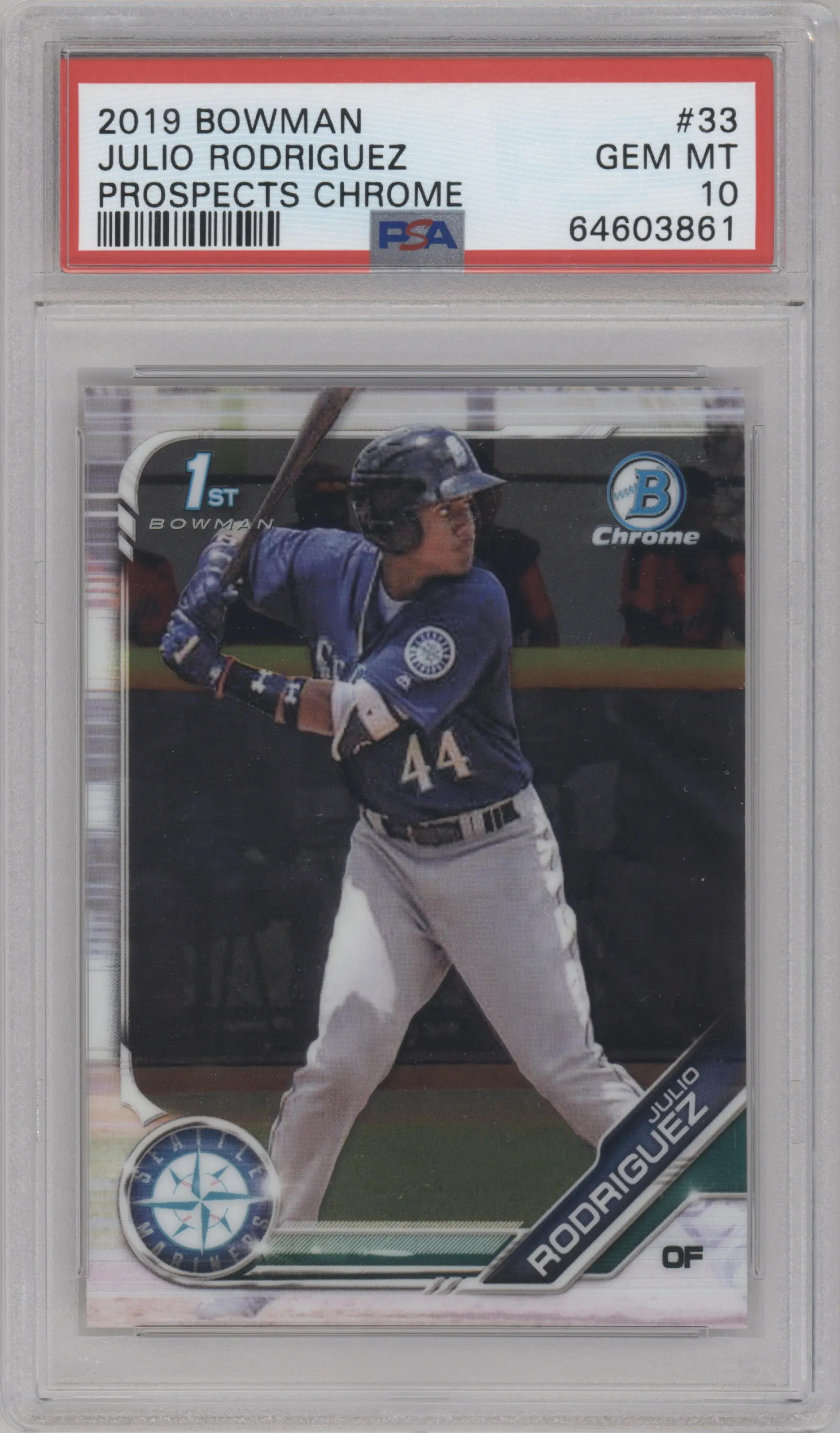 2019 Bowman Chr.Pros. Julio Rodriguez PSA 10