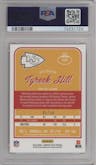 Tyreek Hill from the 2016 Panini Donruss Optic set featuring a Red parallel graded by PSA and given an overall grade of 10.