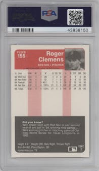 Roger Clemens from the 1985 Fleer set graded by PSA and given an overall grade of 9.