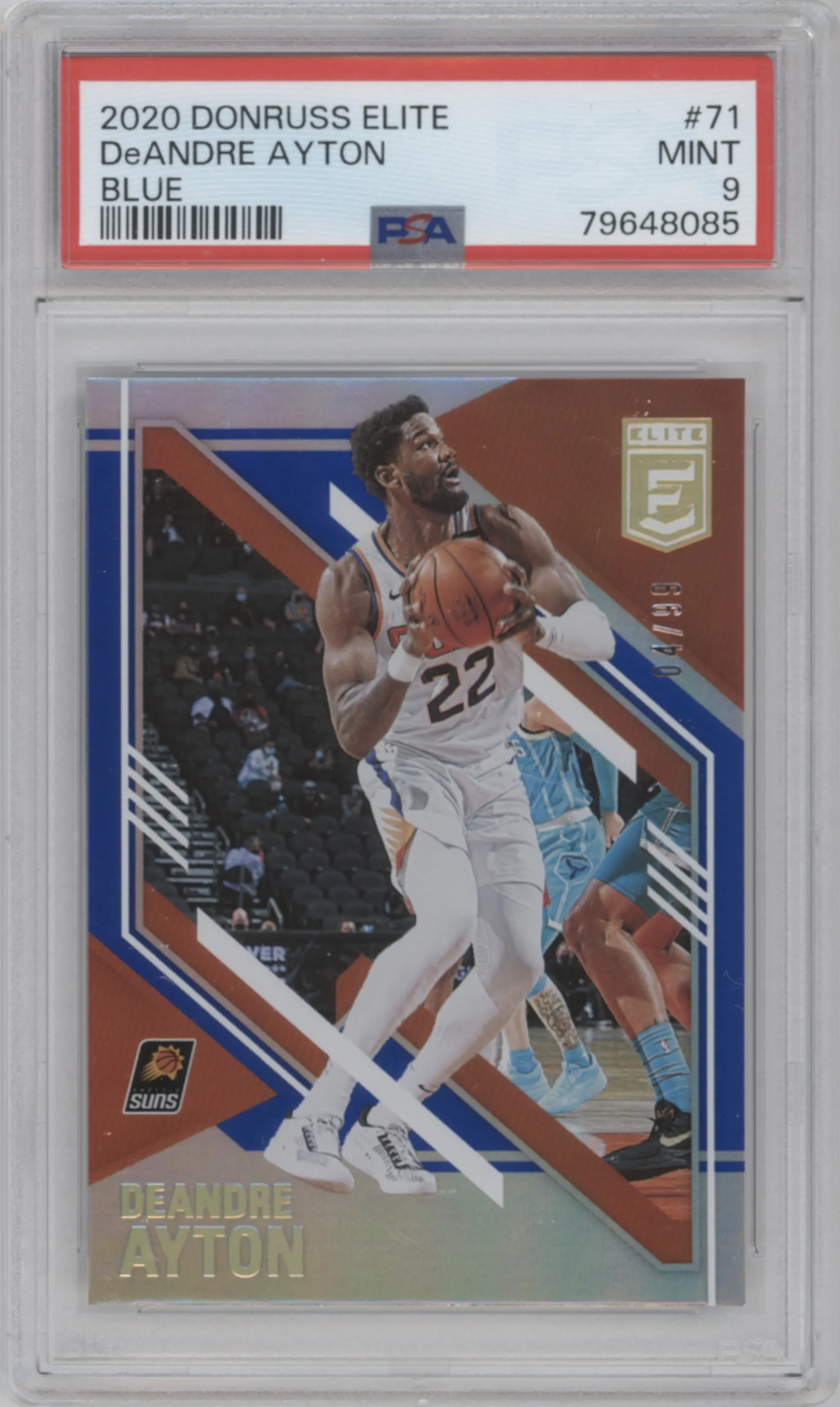 2020 Panini Donruss Elite Deandre Ayton Blue PSA 9
