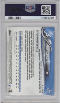Ronald Acuna Jr. from the 2018 Topps Chrome set graded by PSA and given an overall grade of 10.