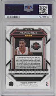 Jabari Smith Jr. from the 2022-23 Panini Prizm  set graded by PSA and given an overall grade of 10.