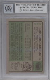 Eric Dickerson from the 1984 Topps set graded by Beckett.