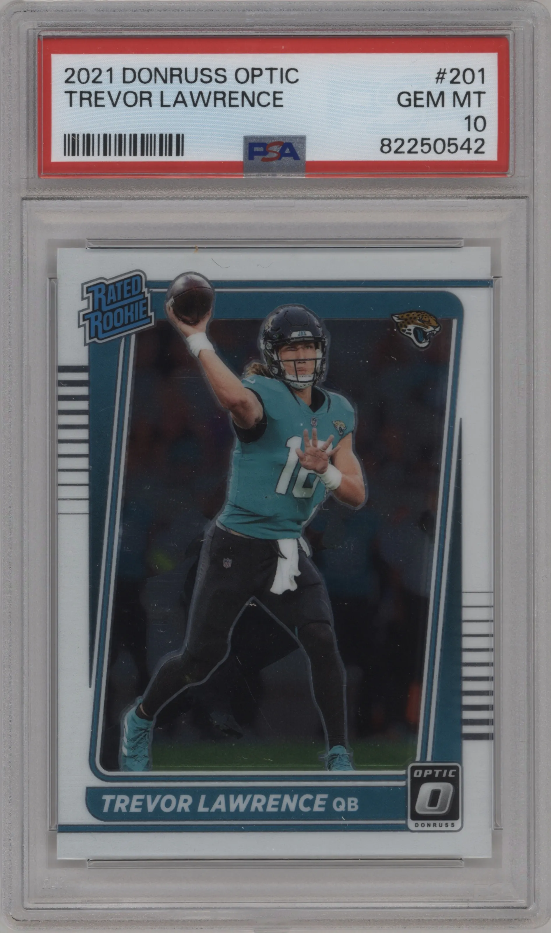2021 Panini Donruss Optic Rated Rookie Trevor Lawrence PSA 10