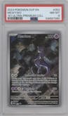 Mewtwo from the 2023 Pokemon SV set featuring a Scarlet & Violet 151 Ultra Premium Collection parallel graded by PSA and given an overall grade of 8.