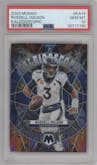 Russell Wilson from the 2023 Panini Mosaic set graded by PSA and given an overall grade of 10.