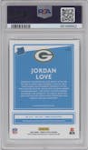 Jordan Love from the 2020 Panini Donruss Optic set graded by PSA and given an overall grade of 10.