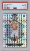 Bo Nix from the 2024 Panini Mosaic set featuring a Mosaic parallel graded by PSA and given an overall grade of 10.