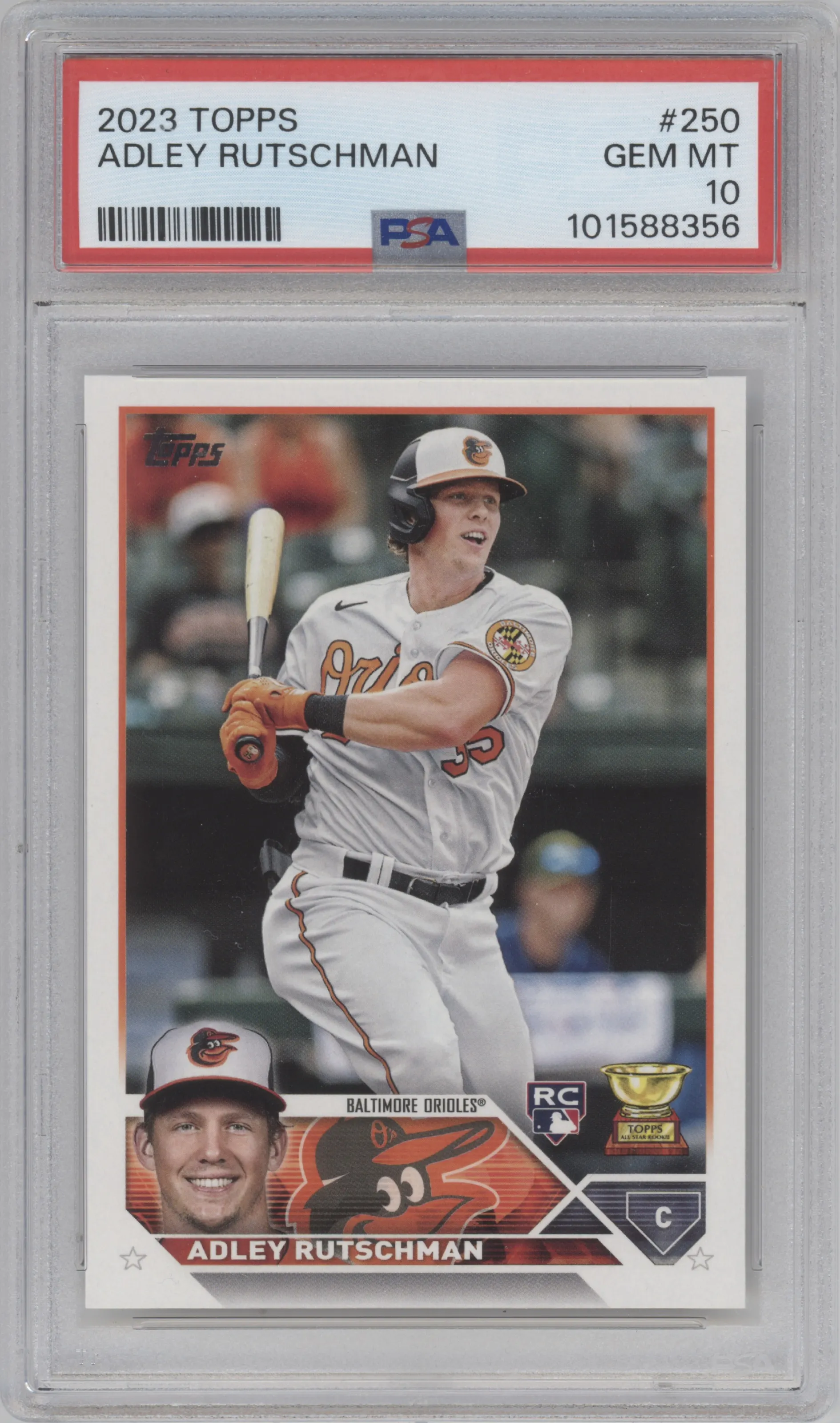 2023 Topps Series 1 Adley Rutschman #250 PSA 10