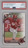 Elly De La Cruz from the 2022 Bowman Draft set graded by PSA and given an overall grade of 10.