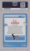 C.J. Stroud from the 2023 Panini Donruss set graded by PSA and given an overall grade of 10.