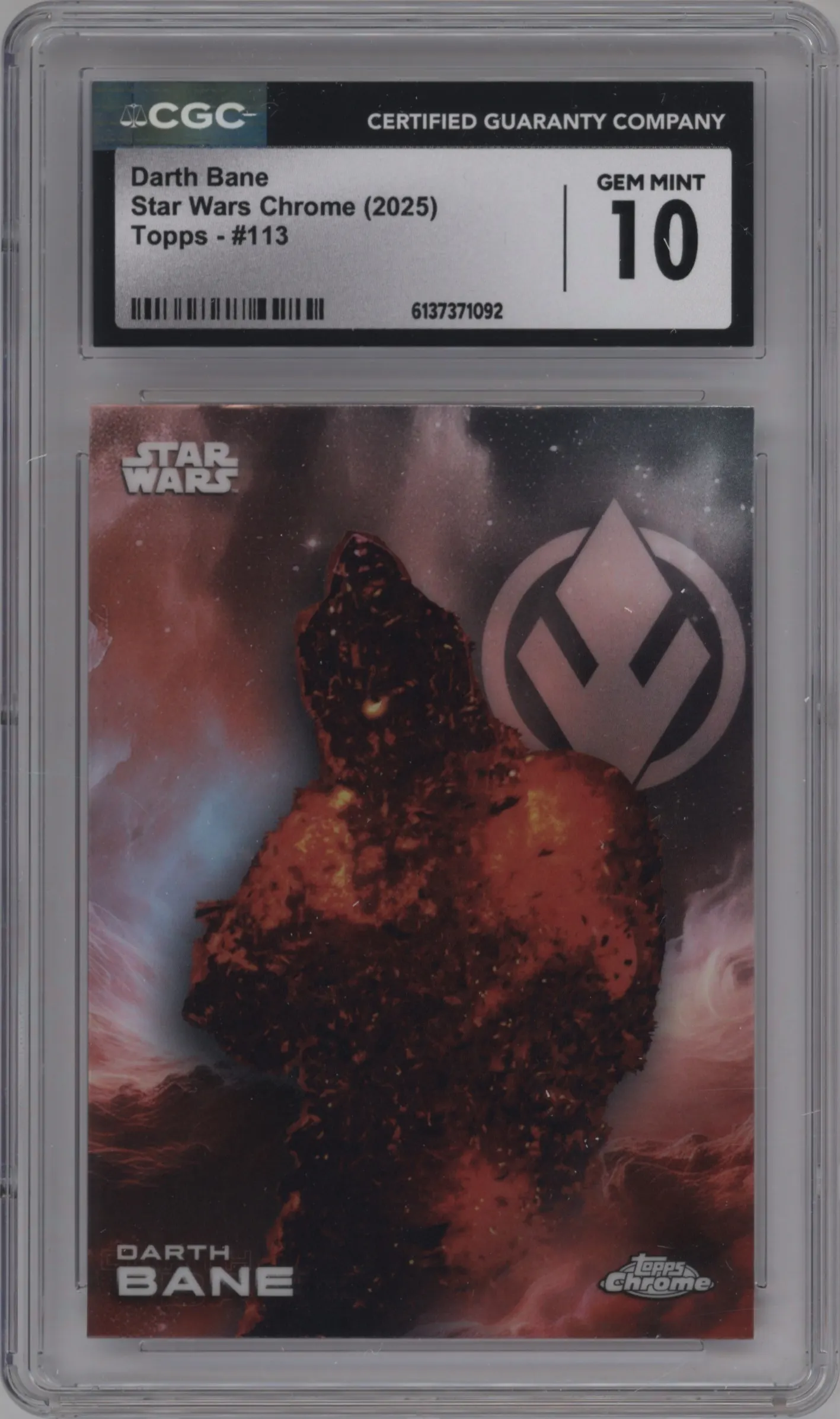 2025 Topps Chrome Star Wars Darth Bane CGC 10