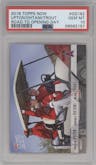 Justin Upton/Shohei Ohtani/Mike Trout from the 2018 Topps Now Road to Opening Day set graded by PSA and given an overall grade of 10.