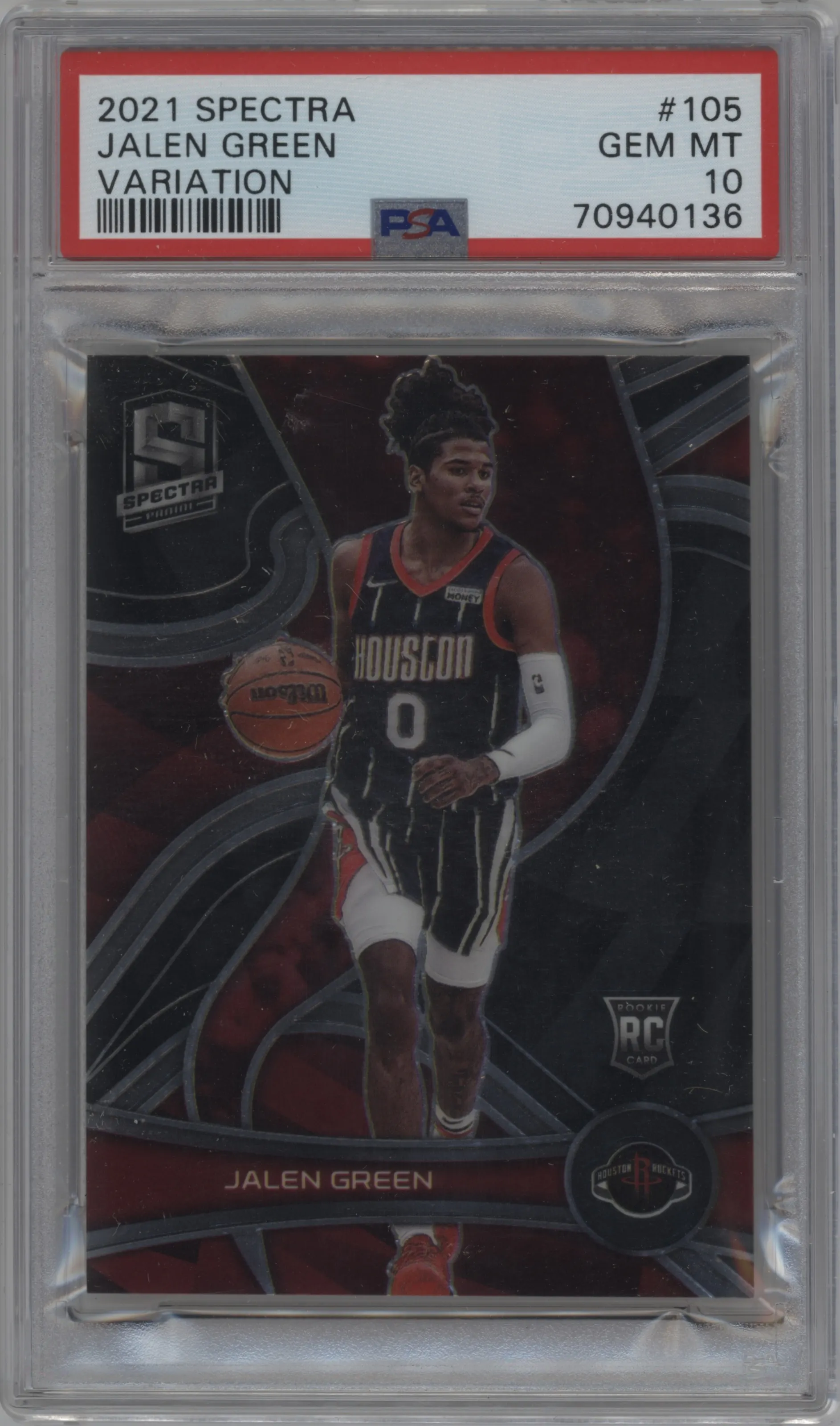 2021 Panini Spectra Variation Jalen Green #105 PSA 10