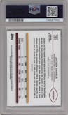 Jayden Daniels from the 2024 Topps Chrome set featuring a Refractor parallel graded by PSA and given an overall grade of 10.