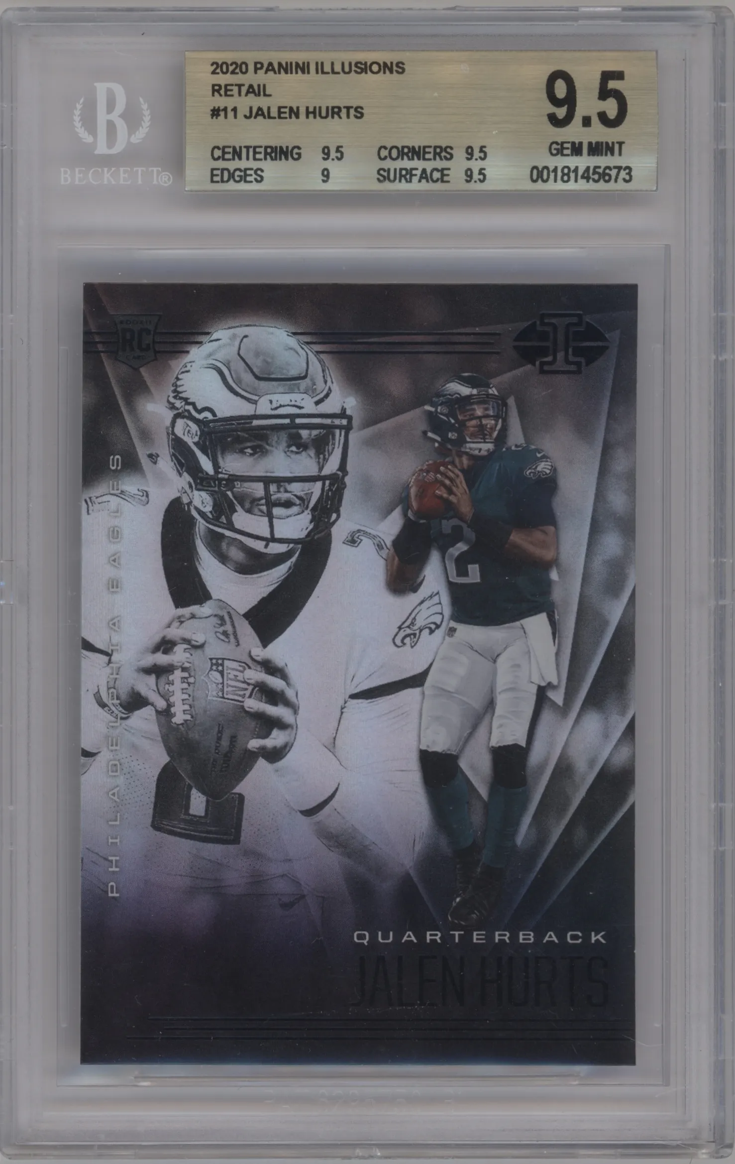 2020 Panini Illusions Jalen Hurts Retail BGS 9.5