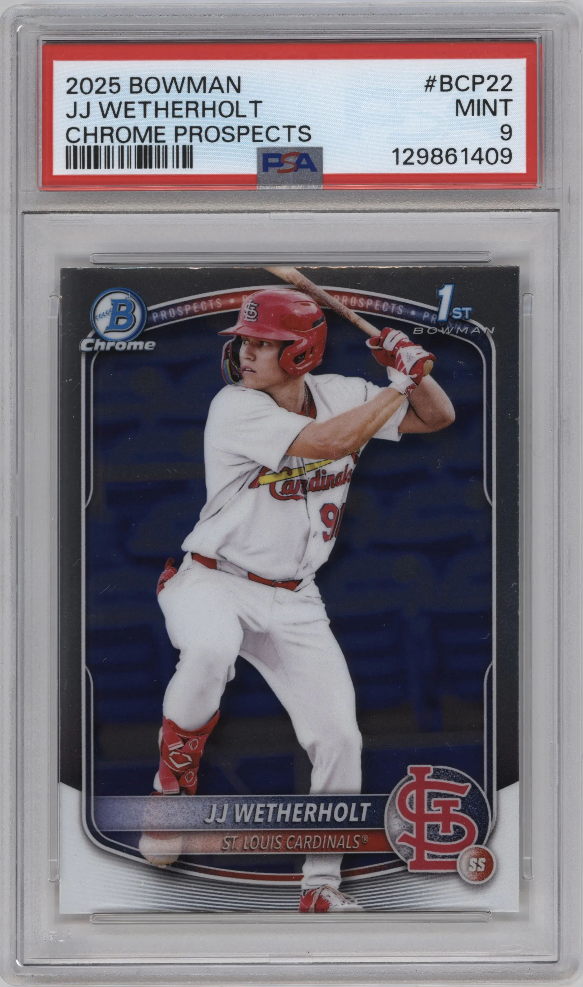 2025 Bowman Chr.Pros JJ Wetherholt PSA 9