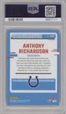 Anthony Richardson from the 2023 Donruss Optic set featuring a Stars parallel graded by PSA and given an overall grade of 10.