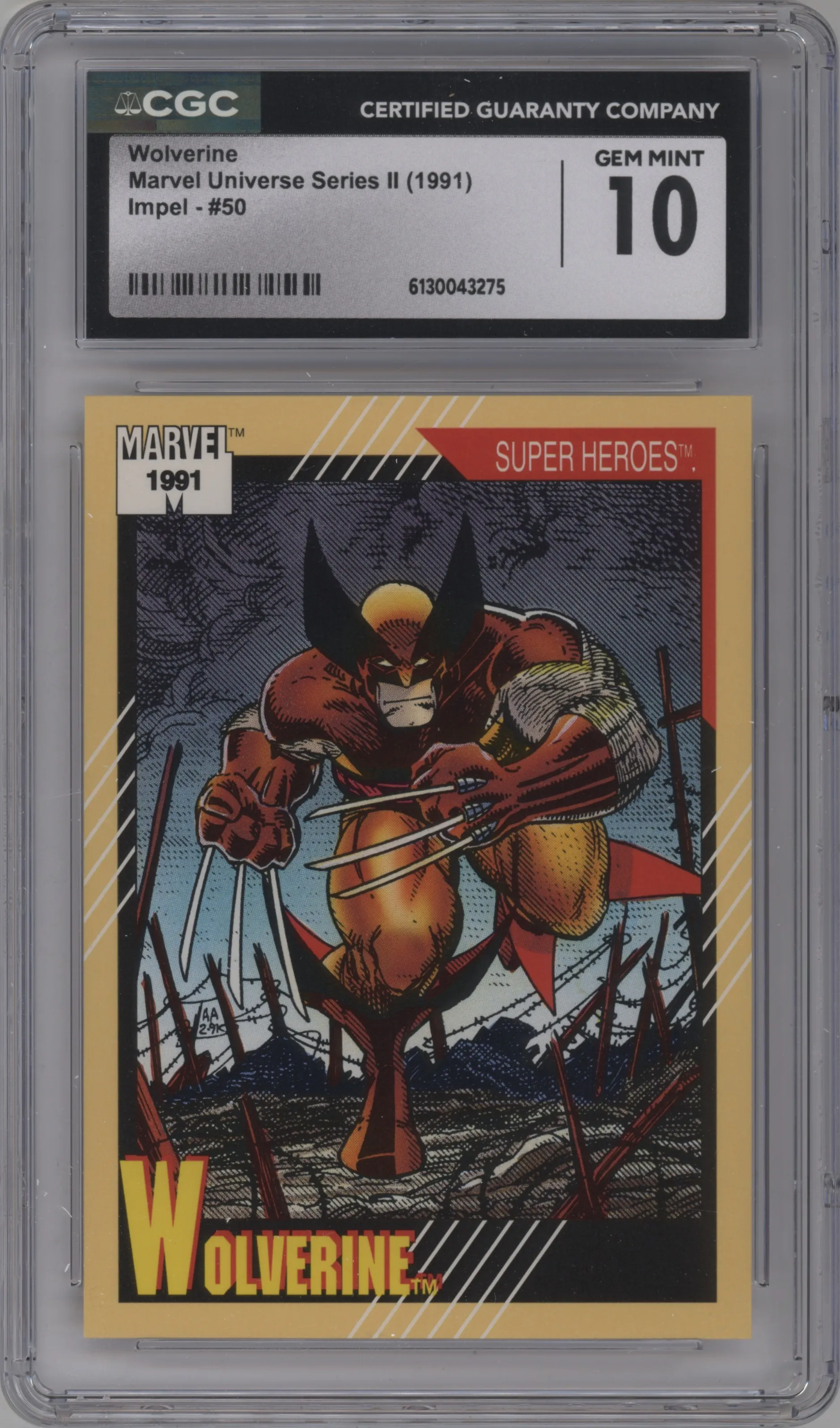 1991 Impel Marvel Universe Wolverine #50 CGC 10