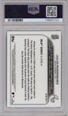 Julio Rodriguez from the 2022 Topps Chrome Update set featuring a Purple Refractor parallel graded by PSA and given an overall grade of 10.