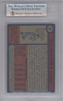 Bill Walton from the 1974-75 Topps set graded by Beckett and given an overall grade of 6.