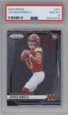 Jayden Daniels from the 2024 Panini Prizm set graded by PSA and given an overall grade of 10.