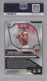 Jayden Daniels from the 2024 Panini Prizm set graded by PSA and given an overall grade of 10.