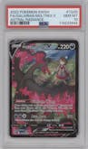Galarian Moltres V from the 2022 Pokemon SWSH set graded by PSA and given an overall grade of 10.
