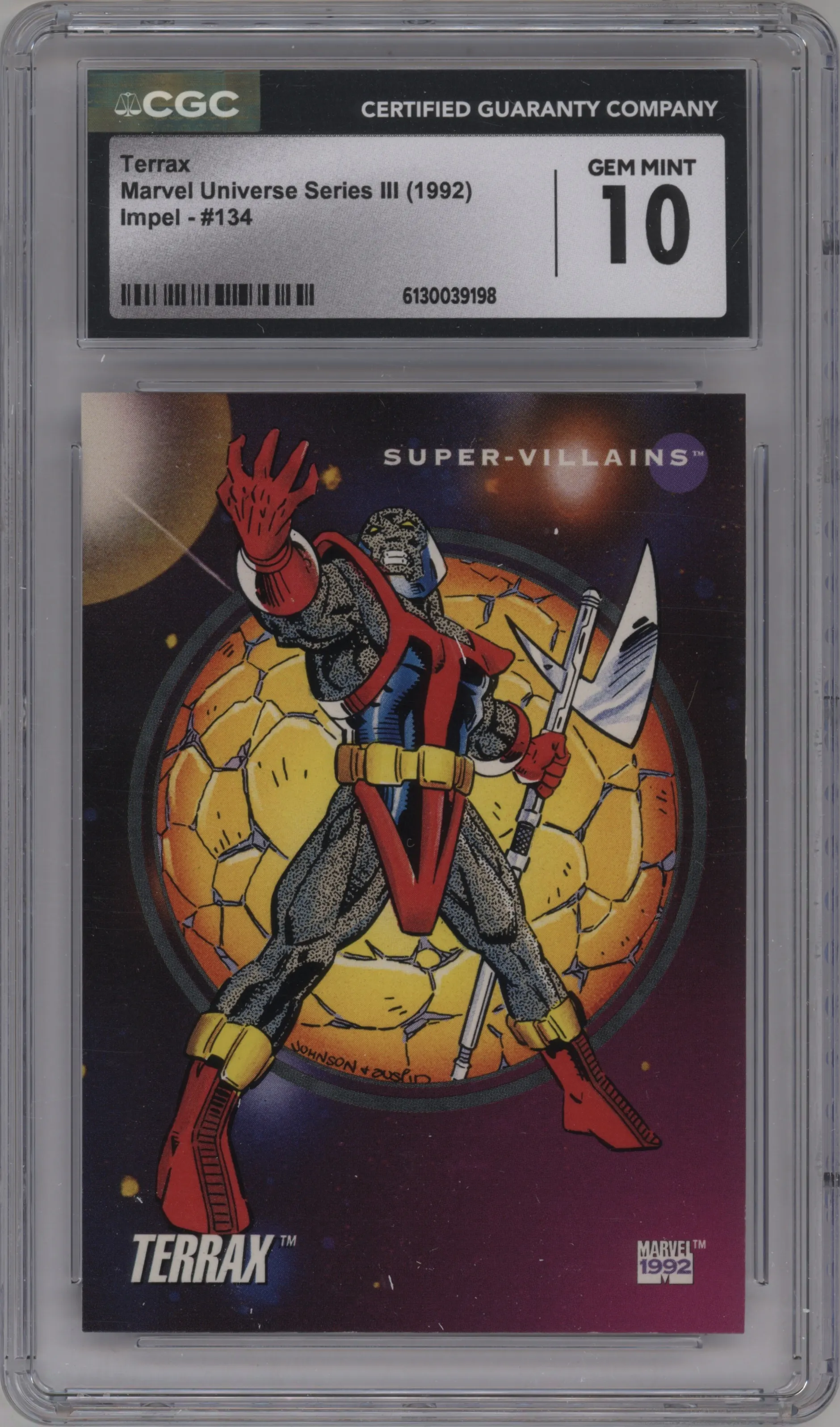 1992 Impel Marvel Universe Series 3 Terrax CGC 10