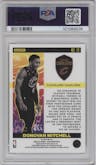 Donovan Mitchell  from the 2022-23 Panini Flux set featuring a Gold parallel graded by PSA and given an overall grade of 10.