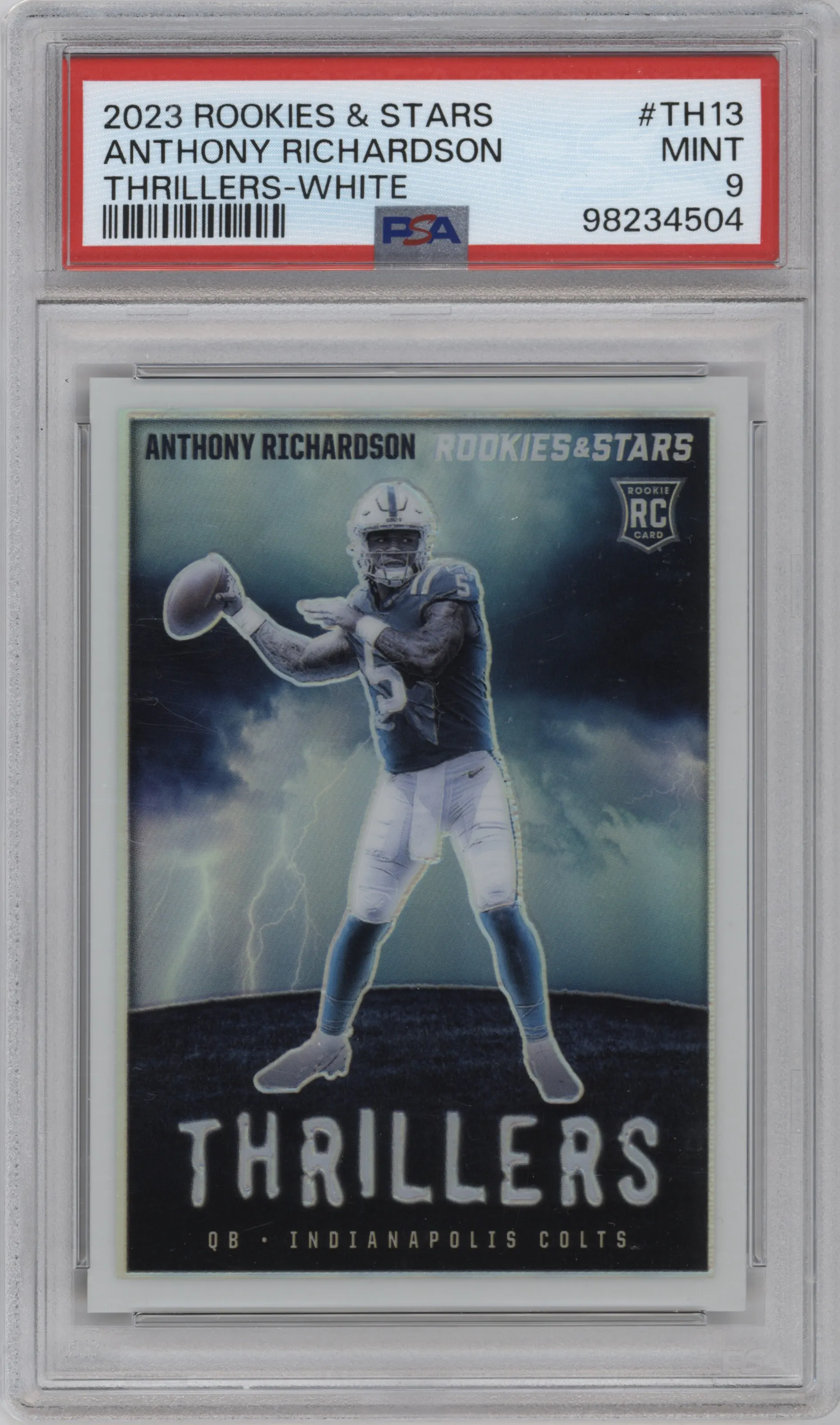 2023 Panini Rookies & Stars Thrillers Anthony Richardson White PSA 9