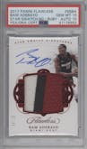 Bam Adebayo from the 2017-18 Panini Flawless set featuring a Ruby  parallel graded by PSA and given an overall grade of 10.