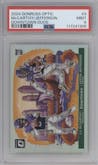 J.J. McCarthy/Justin Jefferson from the 2024 Donruss Optic set graded by PSA and given an overall grade of 9.