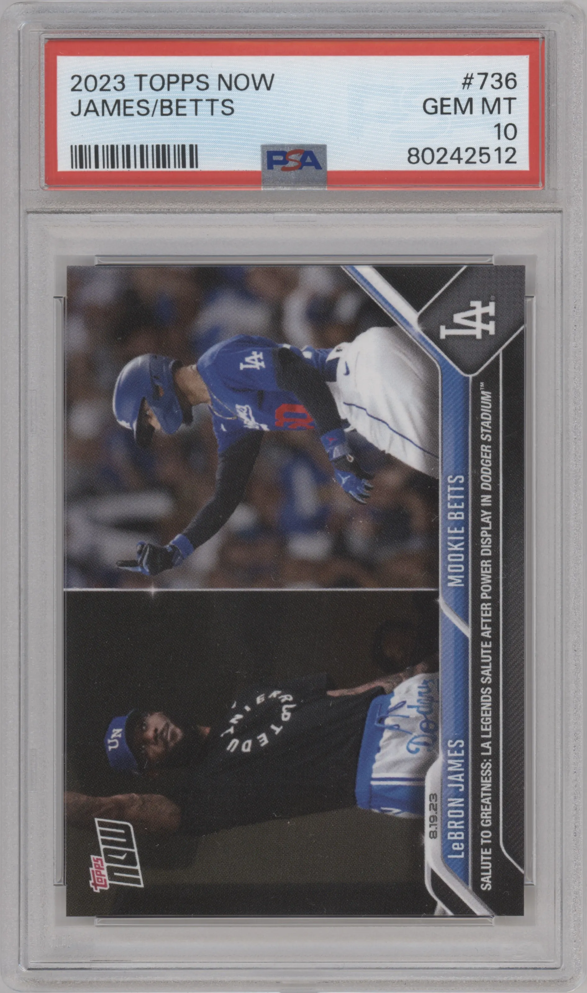 2023 Topps Now LeBron James/Mookie Betts #736 PSA 10