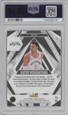 Victor Wembanyama from the 2023-24 Panini Phoenix set featuring a Teal Lazer parallel graded by PSA and given an overall grade of 10.