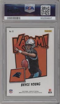 Bryce Young from the 2023 Panini Absolute set graded by PSA and given an overall grade of 10.
