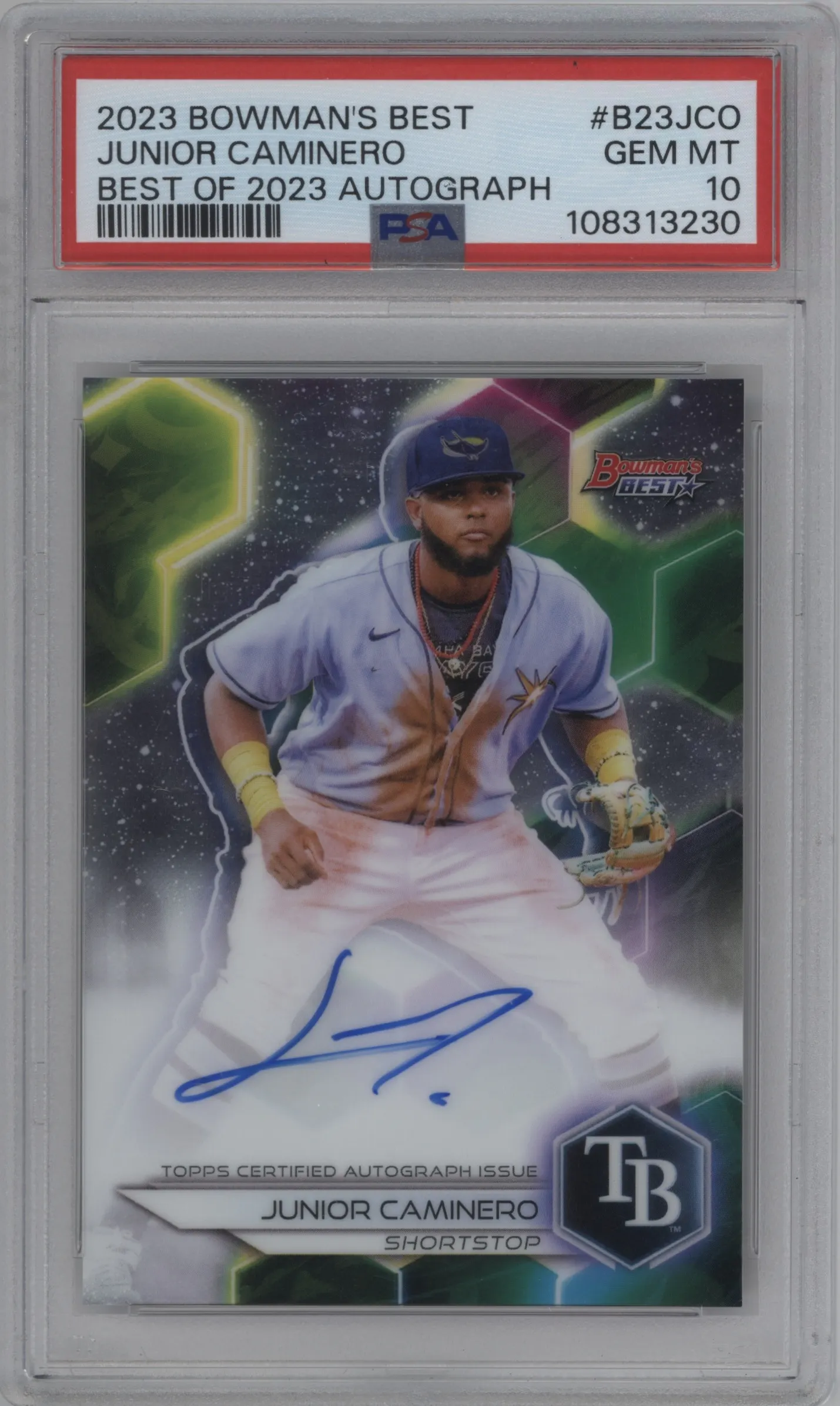 2023 Bowman's Best Best of 2023 Auto Junior Caminero #B23-JCO PSA 10