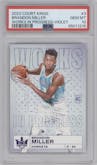 Brandon Miller from the 2023-24 Panini Court Kings set featuring a Violet parallel graded by PSA and given an overall grade of 10.