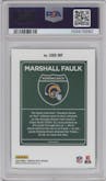 Marshall Faulk from the 2023 Donruss Optic set graded by PSA and given an overall grade of 10.