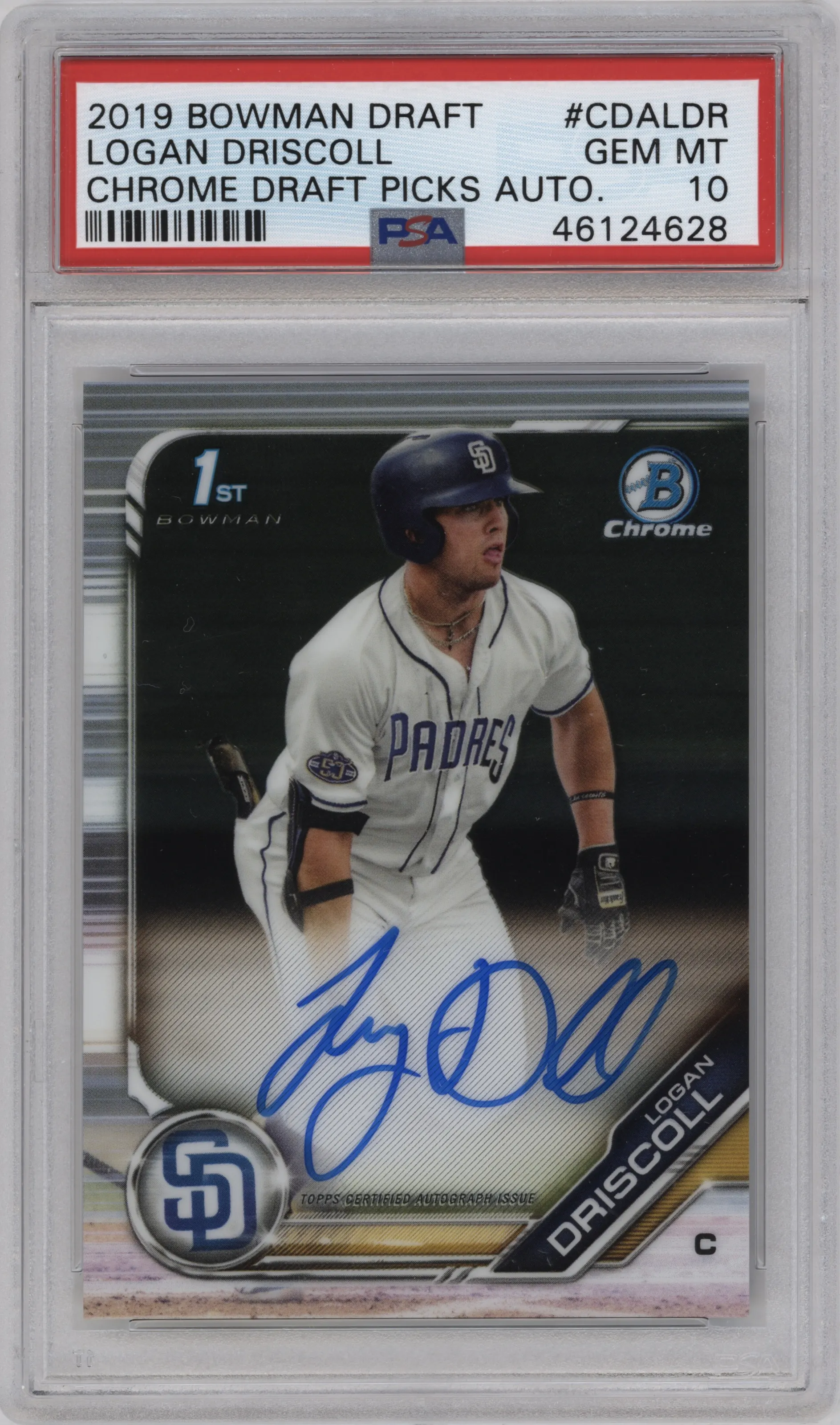 2019 Bowman Draft Chr.DP Auto Logan Driscoll PSA 10