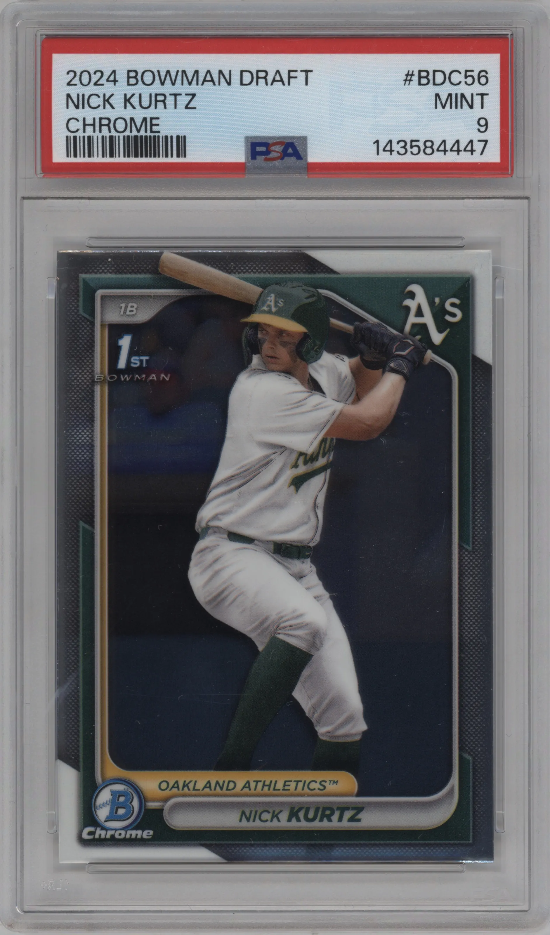 2024 Bowman Draft Chrome Nick Kurtz PSA 9