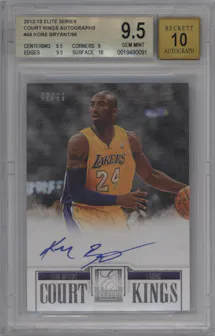 Kobe Bryant from the 2012-13 Panini Elite Series set graded by Beckett and given an overall grade of 9.5.