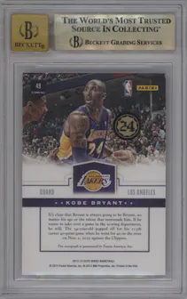 Kobe Bryant from the 2012-13 Panini Elite Series set graded by Beckett and given an overall grade of 9.5.