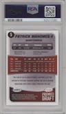 Patrick Mahomes II from the 2017 SAGE Hit Premier Draft High Series set graded by PSA and given an overall grade of 10.