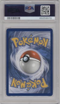Olivia from the 2017 Pokemon S&M set graded by PSA and given an overall grade of 10.