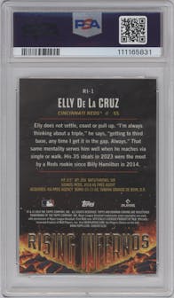 Elly De La Cruz from the 2024 Bowman set graded by PSA and given an overall grade of 10.