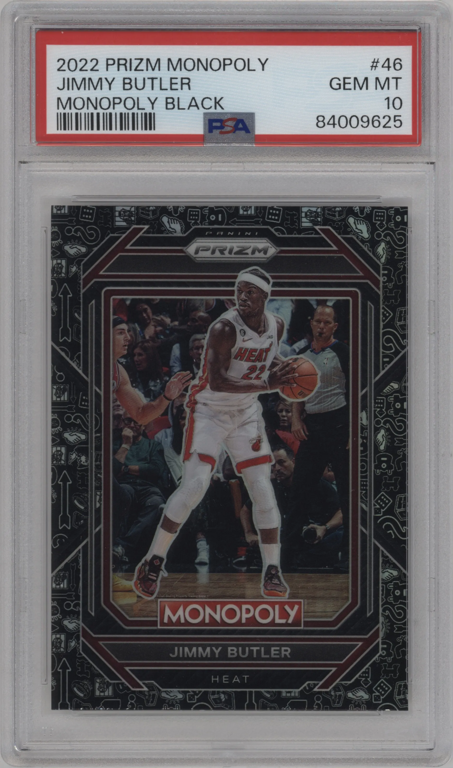 2022 Panini Prizm Monopoly Jimmy Butler Monopoly Black PSA 10