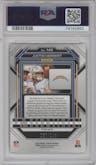 Justin Herbert from the 2022 Panini Prizm set featuring a Red Wave parallel graded by PSA and given an overall grade of 10.