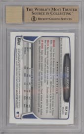 Aaron Judge from the 2013 Bowman Draft Picks & Prospects set featuring a Refractor parallel graded by Beckett and given an overall grade of 9.5.