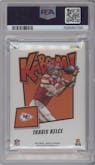 Travis Kelce from the 2024 Panini Absolute set graded by PSA and given an overall grade of 8.
